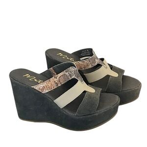 Matisse Gillian Platform Wedges Suede Leather size 7 Sandal